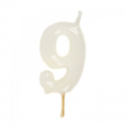 Vela Número 9 Branco